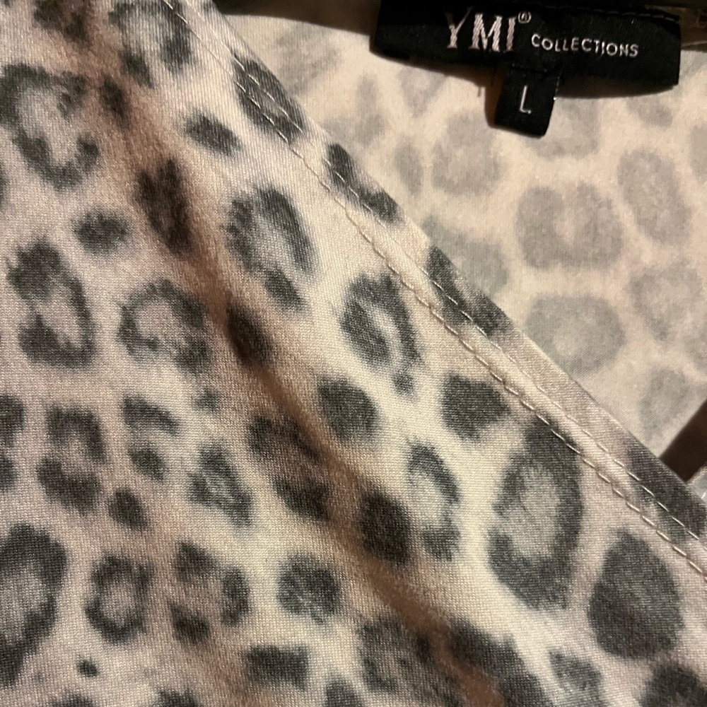 Large shirt. Grey and white